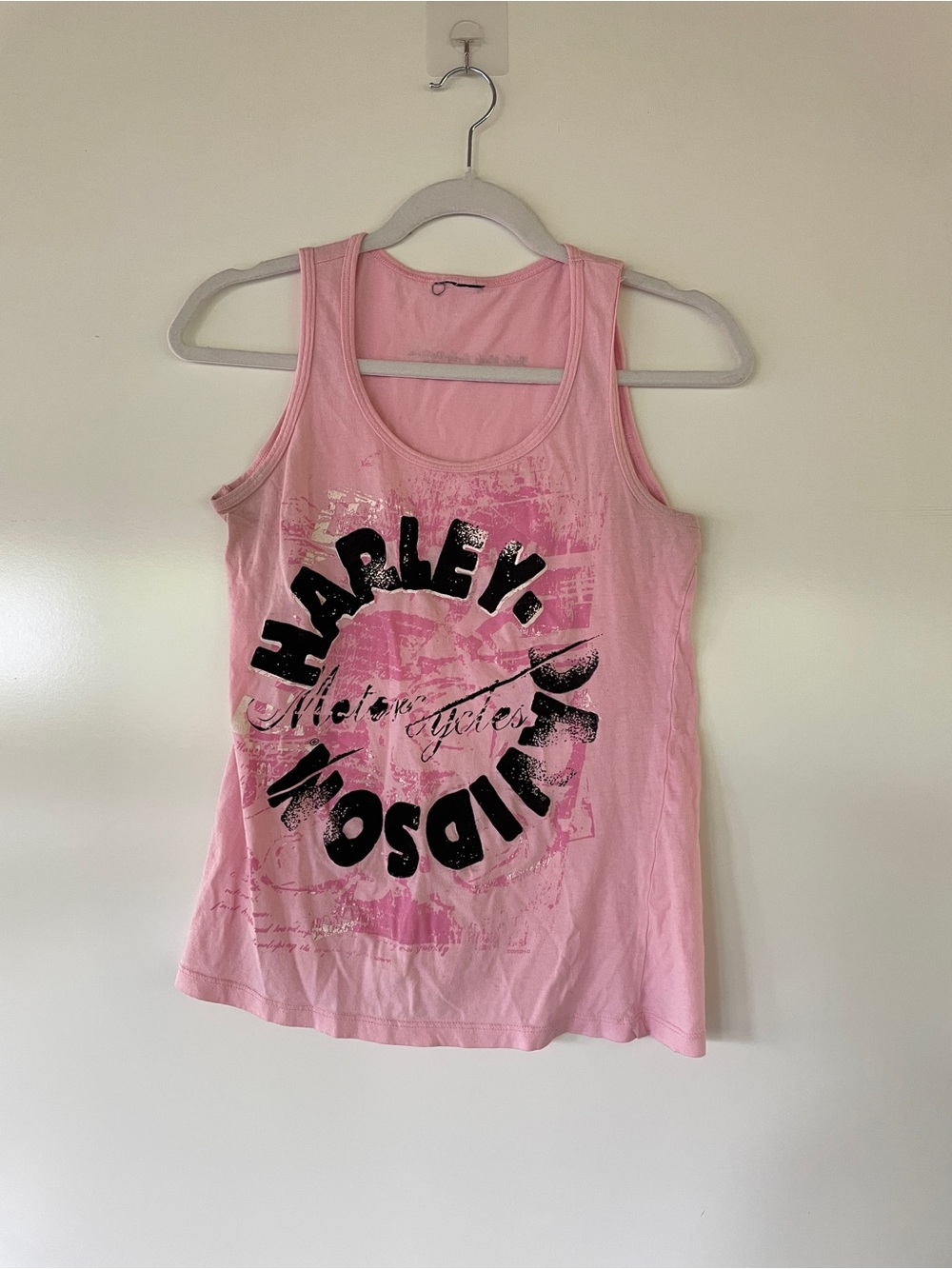 Harley-Davidson Pink and Black Graphic Tank